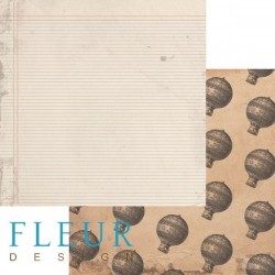 Double-sided sheet of paper Fleur Design Retro basic 